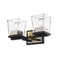 Z-Lite Bleeker Street 2 Light Vanity, Matte Black & Clear 475-2V-MB-BN - alternate 2